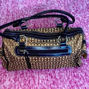 Giani Bernini Vintage Designer Brown and Black Handbag